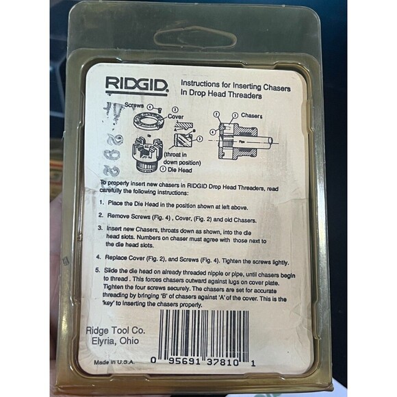 RIDGID 1/8" NPT Alloy Steel Pipe Dies 37810 - Picture 2 of 2